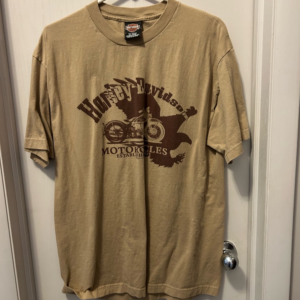 Harley-Davidson Tan T-Shirt Size Large